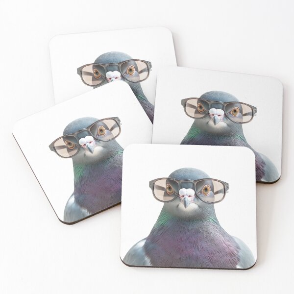 Item preview, Funny cool Wood pigeon bird wearing sunglasses designed and sold by LazyOwlStore.