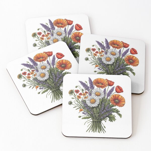 Item preview, Blooming Harmony: Clear Wildflower Bunch designed and sold by STmez Design.