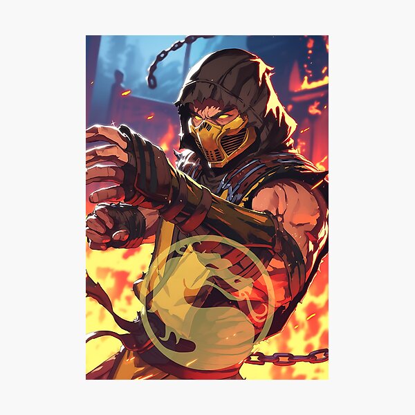 Scorpion Mortal Kombat Ninja Photographic Print
