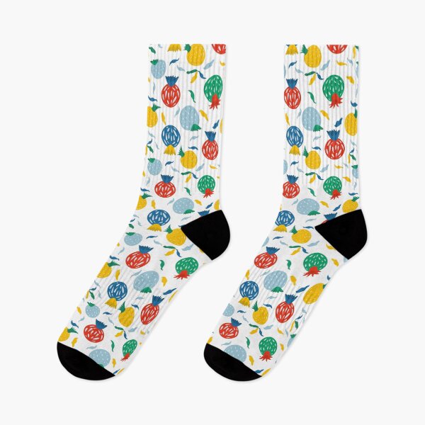 Item preview, Bright and lively repeating pattern showcasing stylized pineapples and colorful shapes. designed and sold by olenapetol.