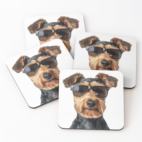 Item preview, Funny cool Airedale Terrier Dog wearing sunglasses designed and sold by LazyOwlStore.