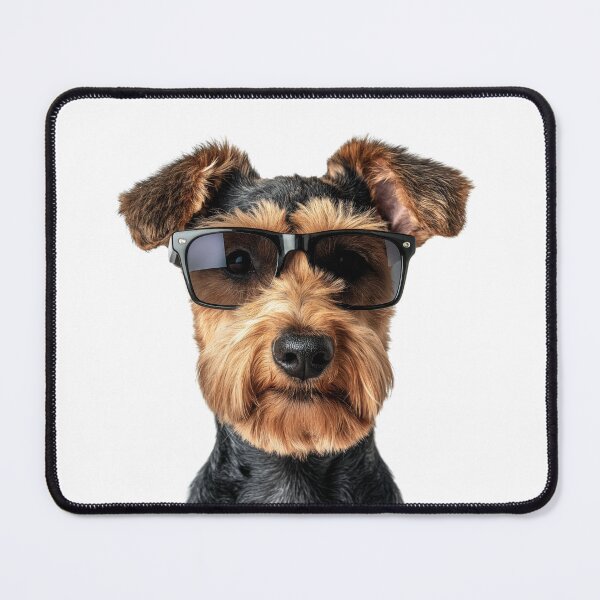 Item preview, Funny cool Airedale Terrier Dog wearing sunglasses designed and sold by LazyOwlStore.