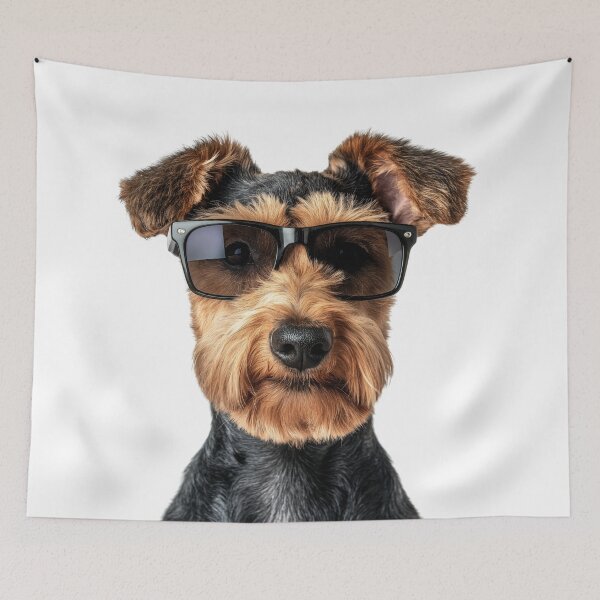 Item preview, Funny cool Airedale Terrier Dog wearing sunglasses designed and sold by LazyOwlStore.