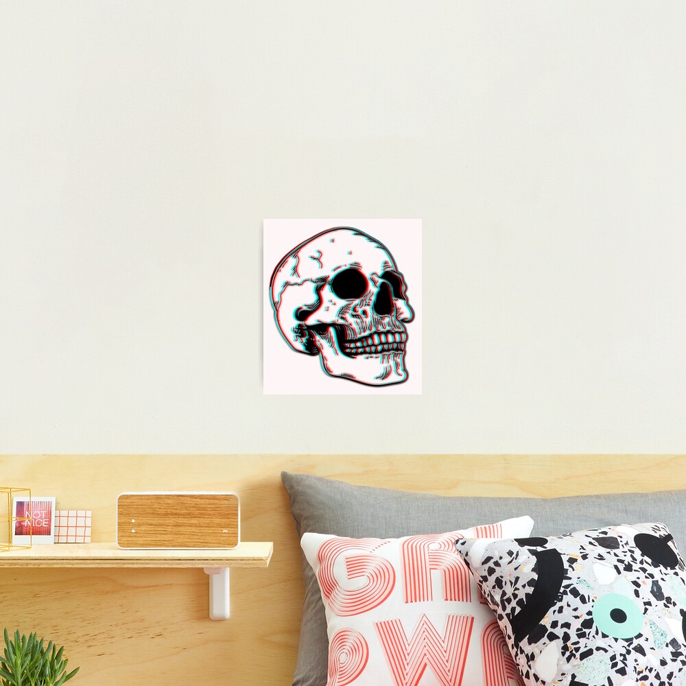 Grunge 3D Skull  Sticker for Sale by vellikhor