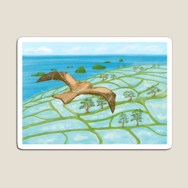 Item preview, An adorable kite and the peaceful rice terraces designed and sold by greenPQBstudio.