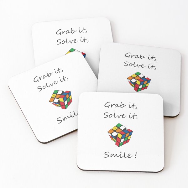 Item preview, Grab it, Solve it, Smaile! (black) designed and sold by best-cube-au.