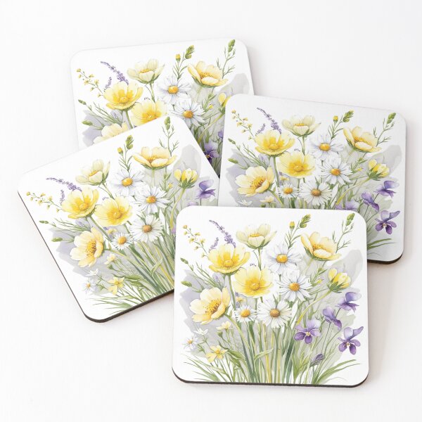 Item preview, Soft Watercolor Wildflower Bunch – Clear Floral designed and sold by STmez Design.