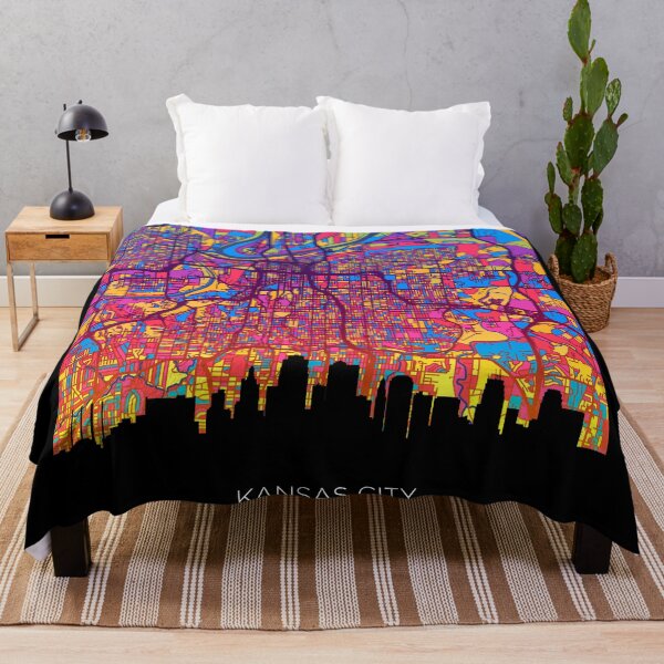 Item preview, Kansas City Missouri Skyline Map designed and sold by ArtPrints.