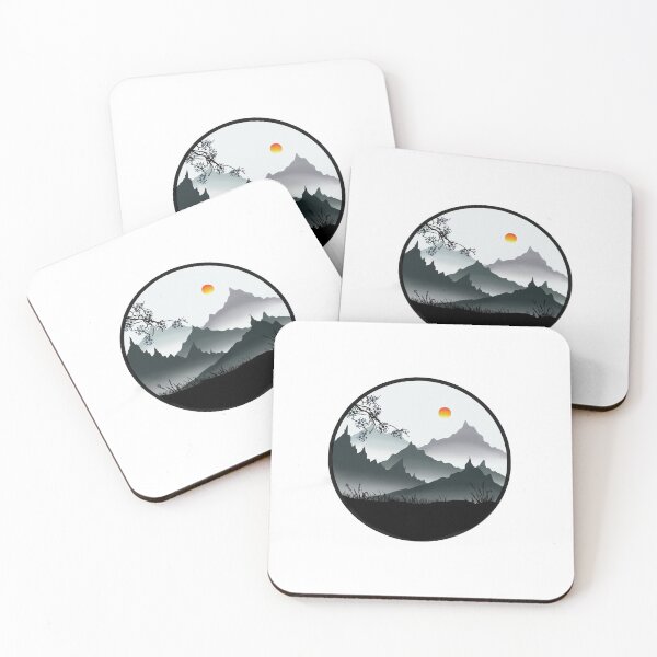 Item preview, Japanese serenity - Rising sun over mountains designed and sold by LenaSilver.