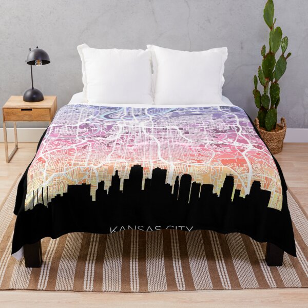 Item preview, Kansas City Missouri Skyline Map designed and sold by ArtPrints.
