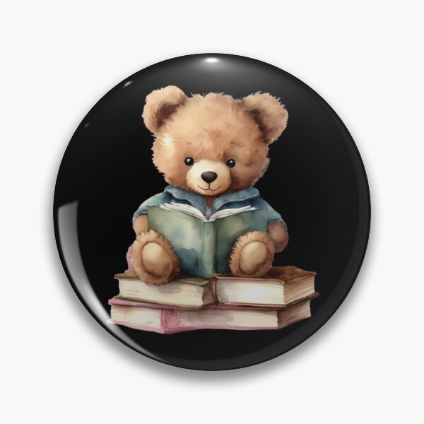 Item preview, Cute Vintage Teddy Bear Reading a Book designed and sold by FurrFunPrints.