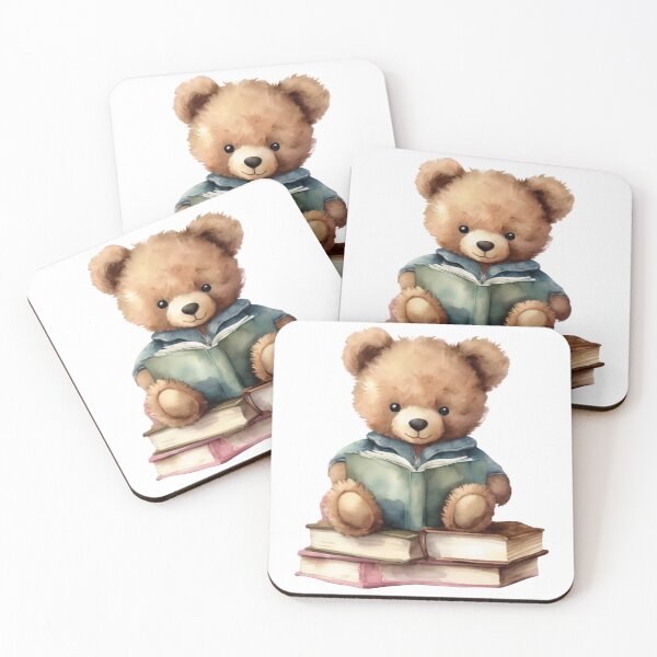Item preview, Cute Vintage Teddy Bear Reading a Book designed and sold by FurrFunPrints.