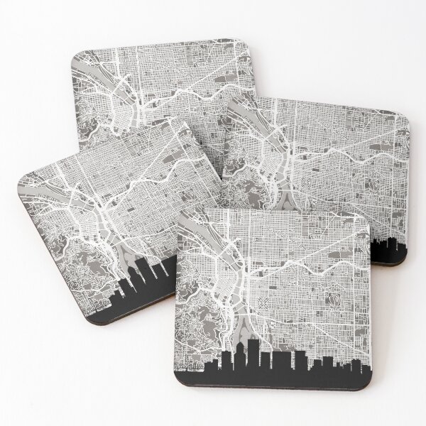 Item preview, Portland Oregon Skyline Map designed and sold by ArtPrints.