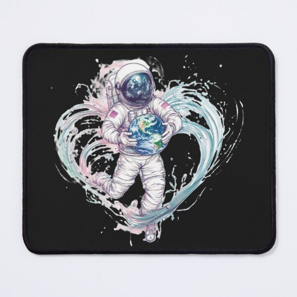 Item preview, Astronaut with Earth and Heart – Cosmic T-Shirt, Romantic Sticker with Space Art Design designed and sold by Zentuary.