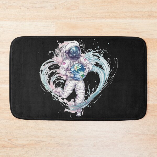 Item preview, Astronaut with Earth and Heart – Cosmic T-Shirt, Romantic Sticker with Space Art Design designed and sold by Zentuary.