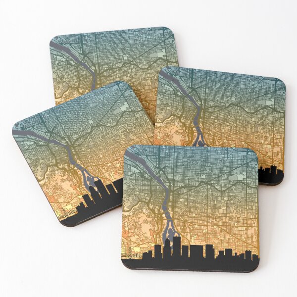 Item preview, Portland Oregon Skyline Map designed and sold by ArtPrints.
