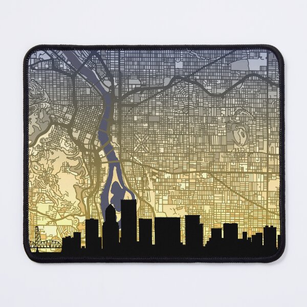 Item preview, Portland Oregon Skyline Map designed and sold by ArtPrints.