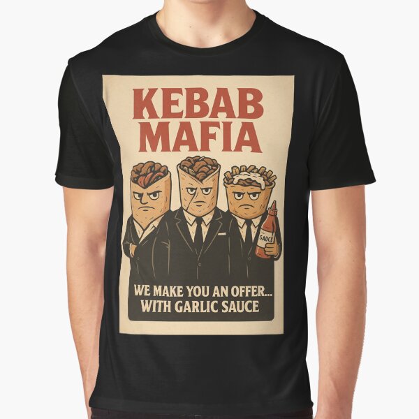 Aperçu de l'œuvre Kebab Mafia – Design culinaire amusant et gangster créée et vendue par Still Hungry Shop.