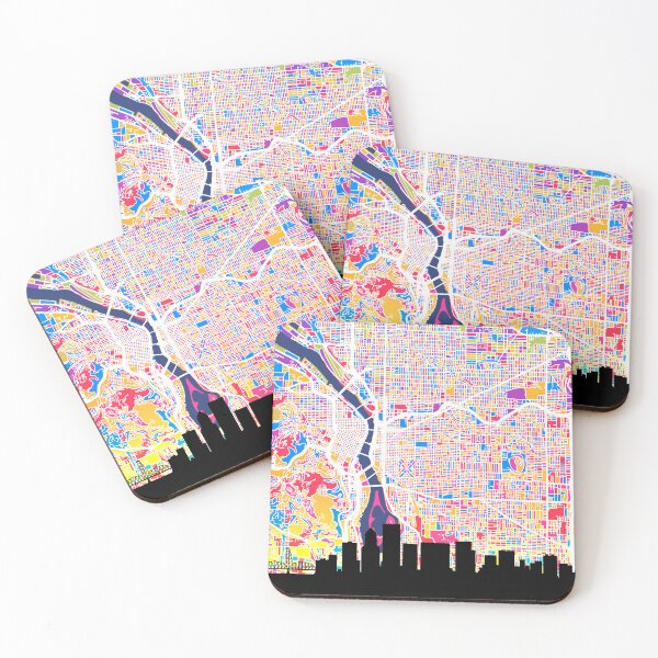 Item preview, Portland Oregon Skyline Map designed and sold by ArtPrints.