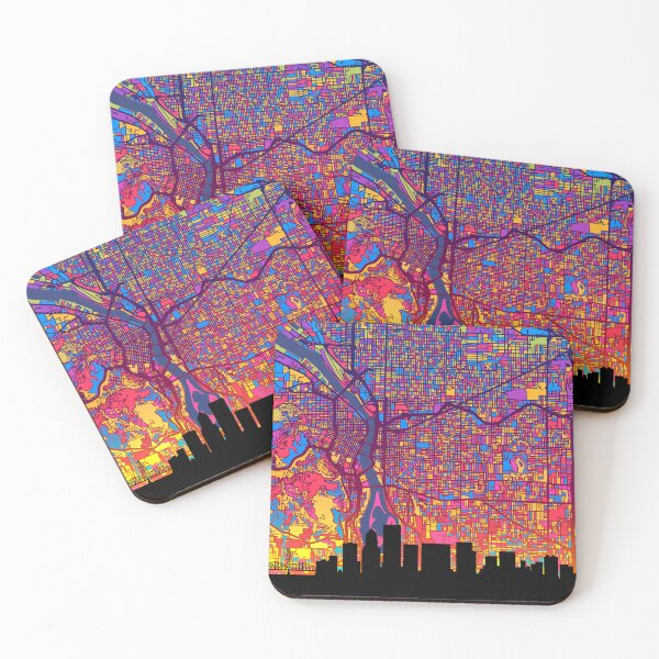 Item preview, Portland Oregon Skyline Map designed and sold by ArtPrints.