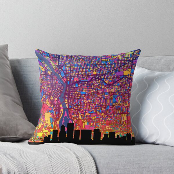 Item preview, Portland Oregon Skyline Map designed and sold by ArtPrints.