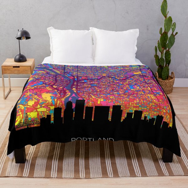 Item preview, Portland Oregon Skyline Map designed and sold by ArtPrints.