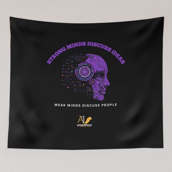 Item preview, Strong Minds Discuss Ideas – Wise Quote Design designed and sold by AIKNOCKTECK.