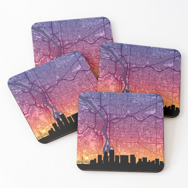 Item preview, Portland Oregon Skyline Map designed and sold by ArtPrints.