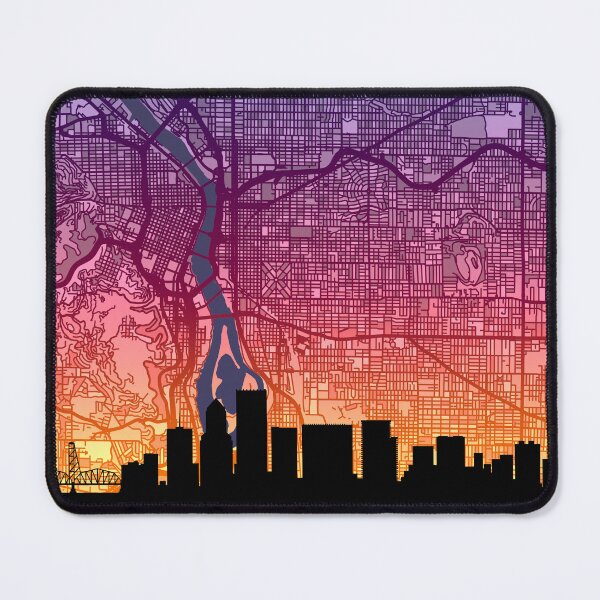 Item preview, Portland Oregon Skyline Map designed and sold by ArtPrints.