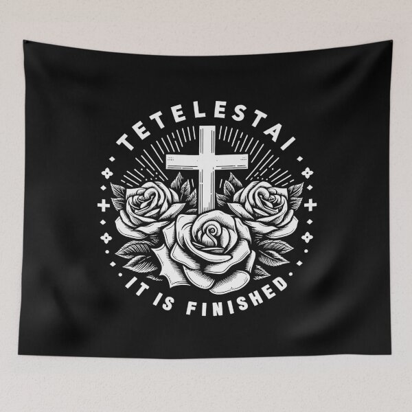 Item preview, Tetelestai Crown Of Thorns Cross Roses designed and sold by plushism.