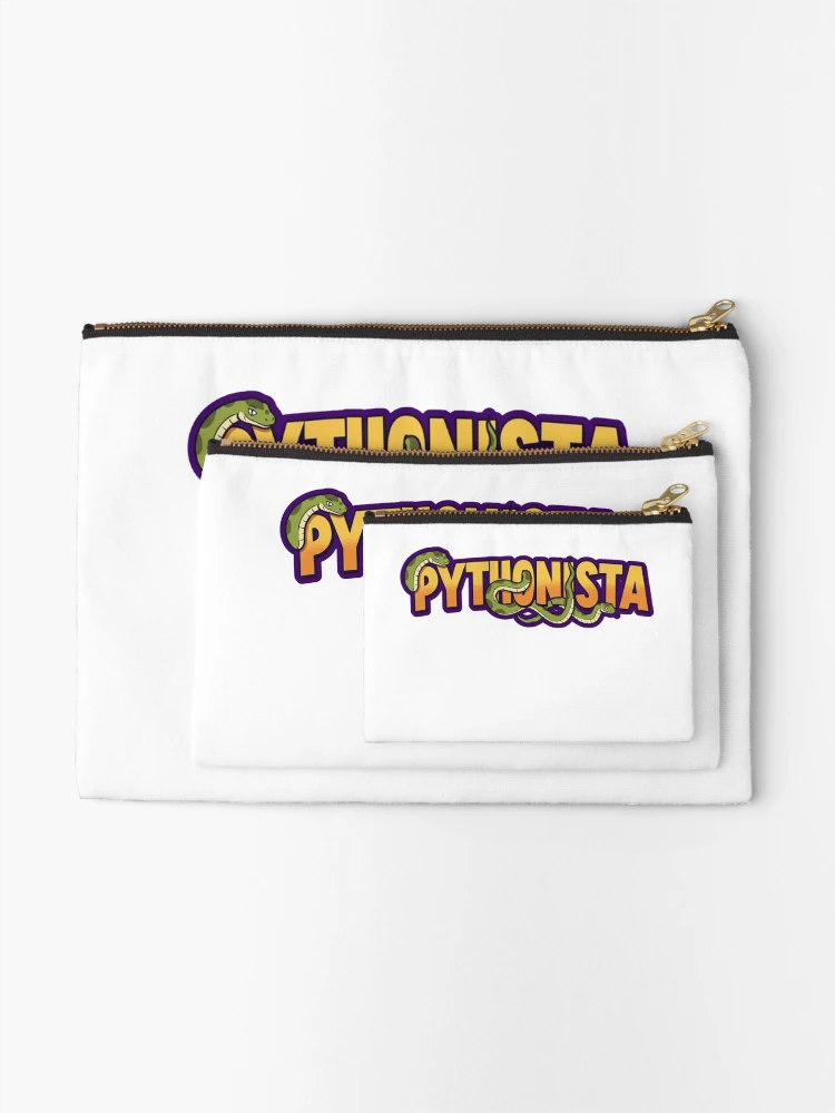Thumbnail 2 of 4, Zipper Pouch, Pythonista - Code Like a Pro designed and sold by FitEnvy.