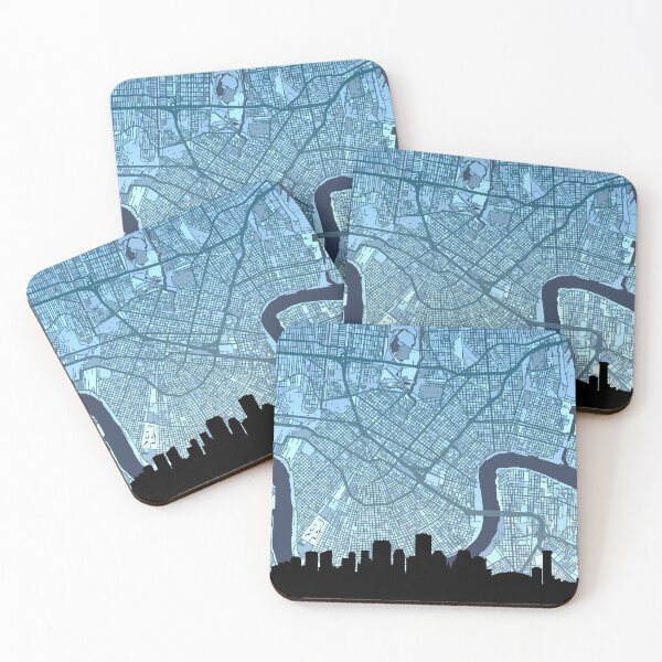 Item preview, New Orleans Louisiana Skyline Map designed and sold by ArtPrints.
