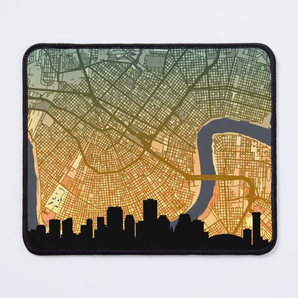 Item preview, New Orleans Louisiana Skyline Map designed and sold by ArtPrints.