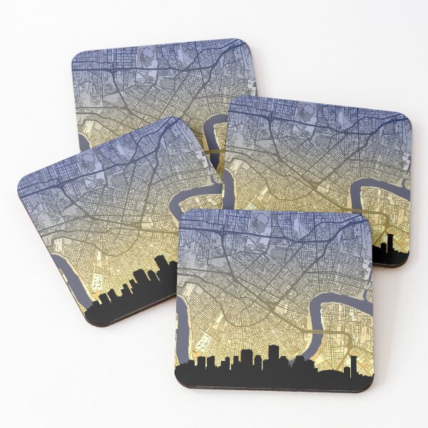 Item preview, New Orleans Louisiana Skyline Map designed and sold by ArtPrints.