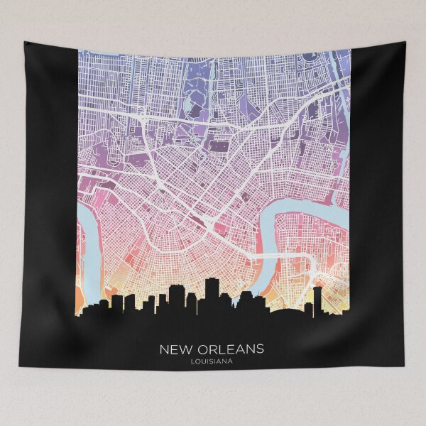 Item preview, New Orleans Louisiana Skyline Map designed and sold by ArtPrints.