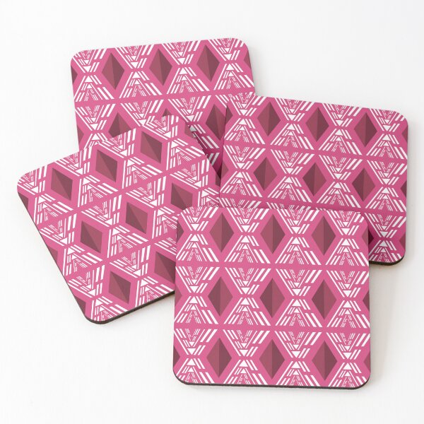 Item preview, Pink Bogolan pattern designed and sold by Wolagno.