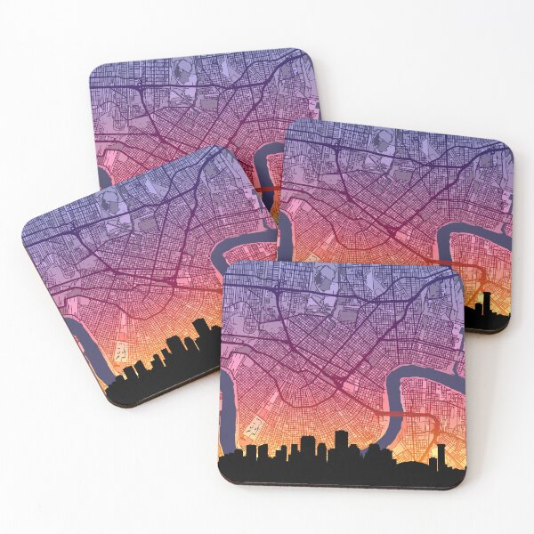 Item preview, New Orleans Louisiana Skyline Map designed and sold by ArtPrints.