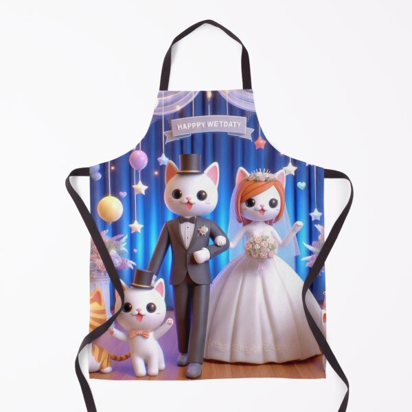 Item preview, Cute Cartoon Cat Wedding Art Print - Funny Misspelled designed and sold by choder61.