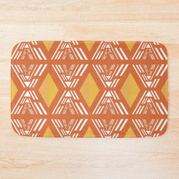 Item preview, Orange Bogolan pattern designed and sold by Wolagno.