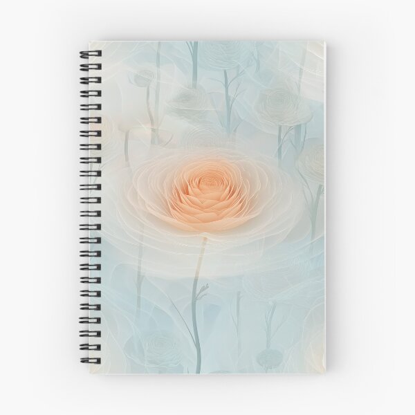 Item preview, Ethereal Glowing Bloom – Soft Peach Floral Light Art designed and sold by The Art Morpher.