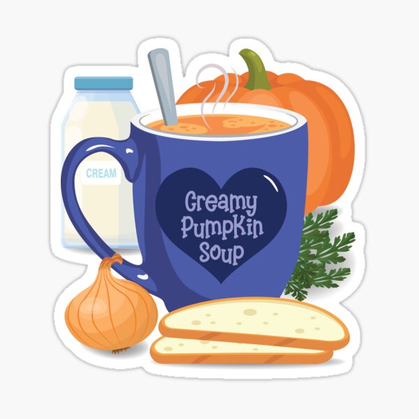 Item preview, Hot soup creamy pumpkin - PERIWINKLE designed and sold by JazzyFX.
