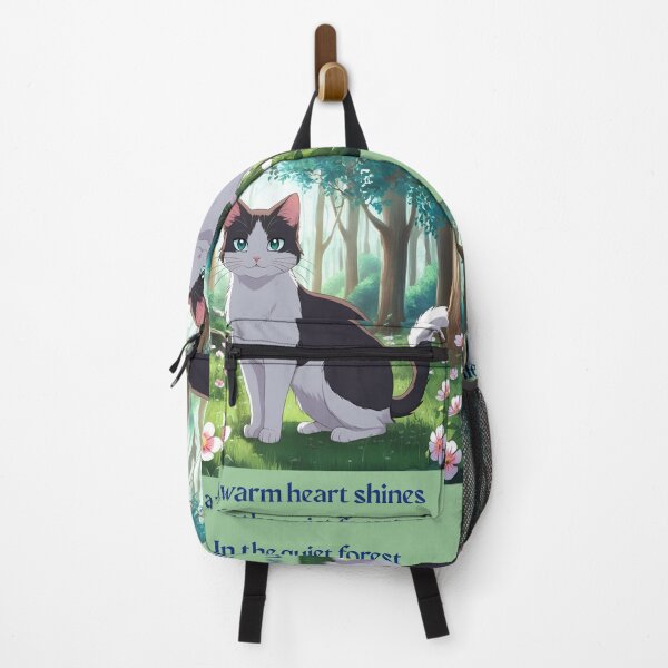 Item preview, In the Quiet Forest, a Warm Heart Shines – Cute Cat in Blooming Nature designed and sold by Nadia-joy.