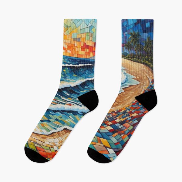 Item preview, Abstract mosaic beach art designed and sold by JackFreestone.