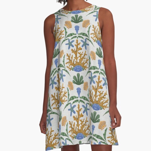 Item preview, Aquatic Wonders seamless pattern, pattern features a marine theme with elements such as coral, sea stars, and various shells. designed and sold by NelenaArt.