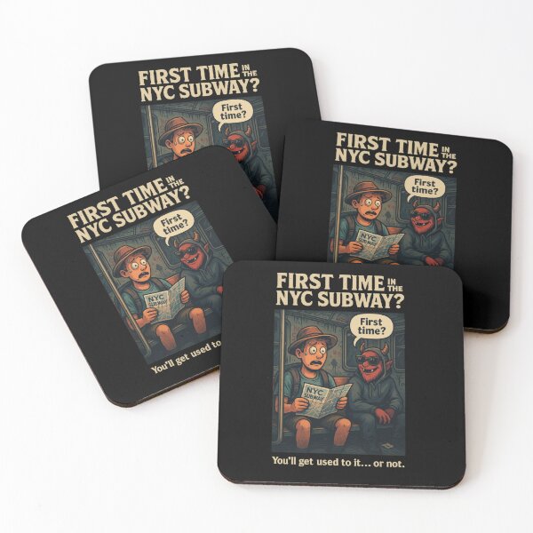 Item preview, First Time in the NYC Subway? – Funny NYC Subway Meme Vintage Comic Design designed and sold by MayaDelaye.