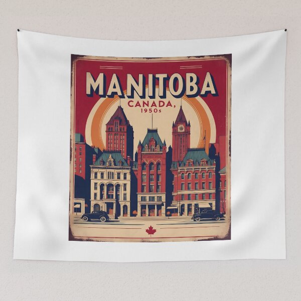 Item preview, Manitoba Canada 1950s Vintage Travel Tourism designed and sold by TravelersGems.