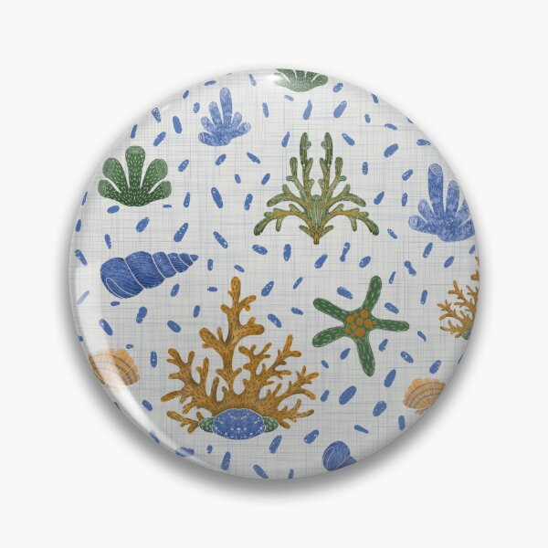 Item preview, Aquatic Wonders seamless pattern, pattern features a marine theme with elements such as coral, sea stars, and various shells. designed and sold by NelenaArt.