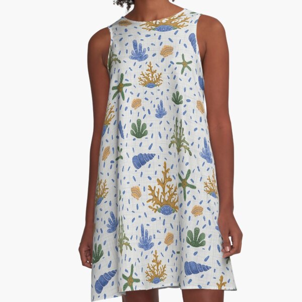 Item preview, Aquatic Wonders seamless pattern, pattern features a marine theme with elements such as coral, sea stars, and various shells. designed and sold by NelenaArt.
