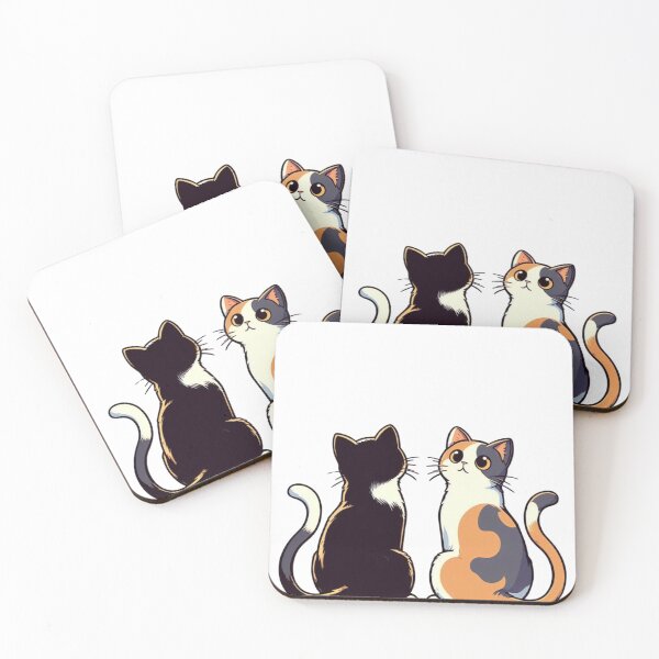 Item preview, Black and White cat and Calico Cat siblings designed and sold by Fr0mtheMachine.