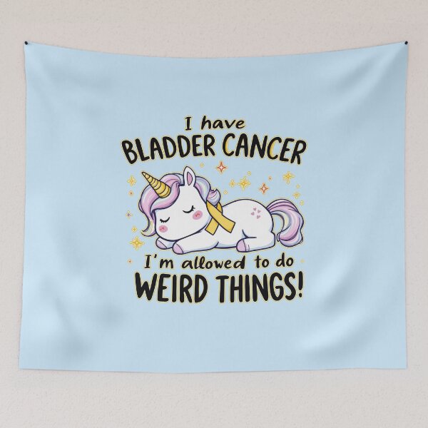 Item preview, Unicorn Bladder Cancer Awareness Shirt - Yellow Ribbon Graphic Tee designed and sold by queenzoid.